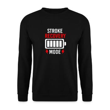 Stroke Stroke - Unisex Sweatshirt - black - Front - Alina (178cm) & Michal (187cm)
