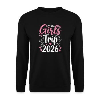 Girls' Strip 2026 Pink Design - Unisex Sweatshirt - black - Front - Alina (178cm) & Michal (187cm)