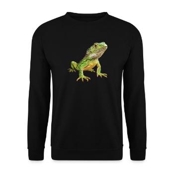 Lizards Lizard - Unisex Sweatshirt - black - Front - Alina (178cm) & Michal (187cm)