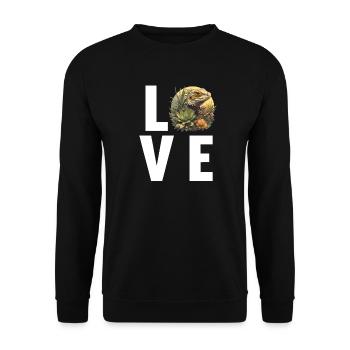 Lizards Lizard - Unisex Sweatshirt - black - Front - Alina (178cm) & Michal (187cm)