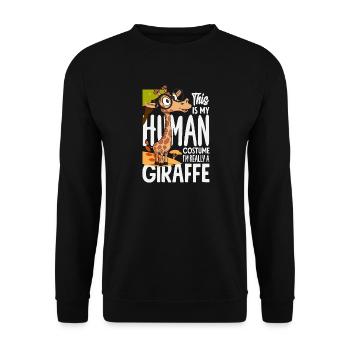People Costume I'm a Giraffe - Unisex Sweatshirt - black - Front - Alina (178cm) & Michal (187cm)