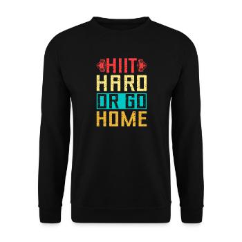 Fitness Fanatics Hiit Hard Or Go Home Calisthenics - Unisex Pullover - Schwarz - Vorne - Alina (178cm) & Michal (187cm)