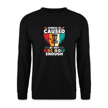 Disc Golf Gifts Disc Golf - Unisex Sweatshirt - black - Front - Alina (178cm) & Michal (187cm)