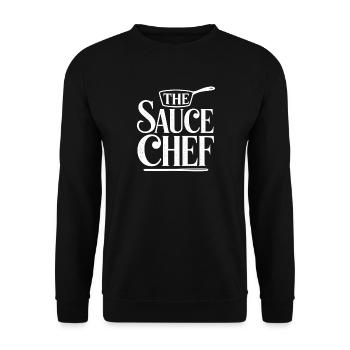 Saucier Sauce Station Brigade Chef Culinary Statio - Unisex Sweatshirt - black - Front - Alina (178cm) & Michal (187cm)