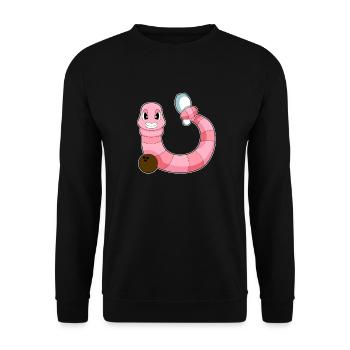 Wurm Bowling Bowlingkugel Pin - Unisex Pullover - Schwarz - Vorne - Alina (178cm) & Michal (187cm)