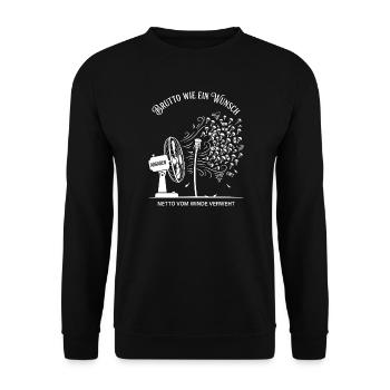 Brutto Wie Ein Wunsch Netto Vom Winde Verweht - Unisex Pullover - Schwarz - Vorne - Alina (178cm) & Michal (187cm)