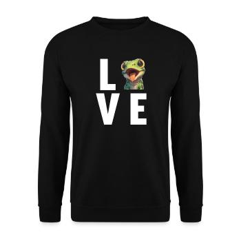 Lizards Lizard - Unisex Sweatshirt - black - Front - Alina (178cm) & Michal (187cm)