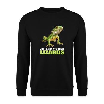 Lizards Lizard - Unisex Sweatshirt - black - Front - Alina (178cm) & Michal (187cm)