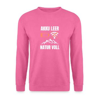 Nature de batterie vide - Sweat-shirt Unisexe - rose - Devant