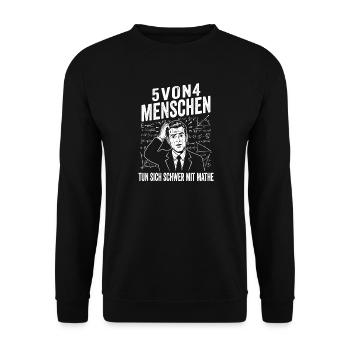 Math Humor Shirt for Teachers and Nerds - Unisex Sweatshirt - black - Front - Alina (178cm) & Michal (187cm)