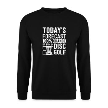 Disc Golf Gifts Disc Golf - Unisex Sweatshirt - black - Front - Alina (178cm) & Michal (187cm)