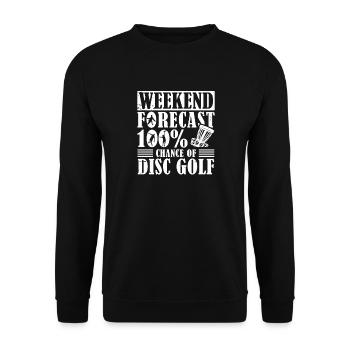 Disc Golf Gifts Disc Golf - Unisex Sweatshirt - black - Front - Alina (178cm) & Michal (187cm)
