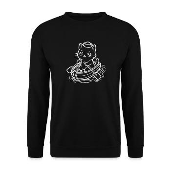 Aviron de chat de Sailor Kawaii - Sweat-shirt Unisexe - noir - Devant - Alina (178cm) & Michal (187cm)