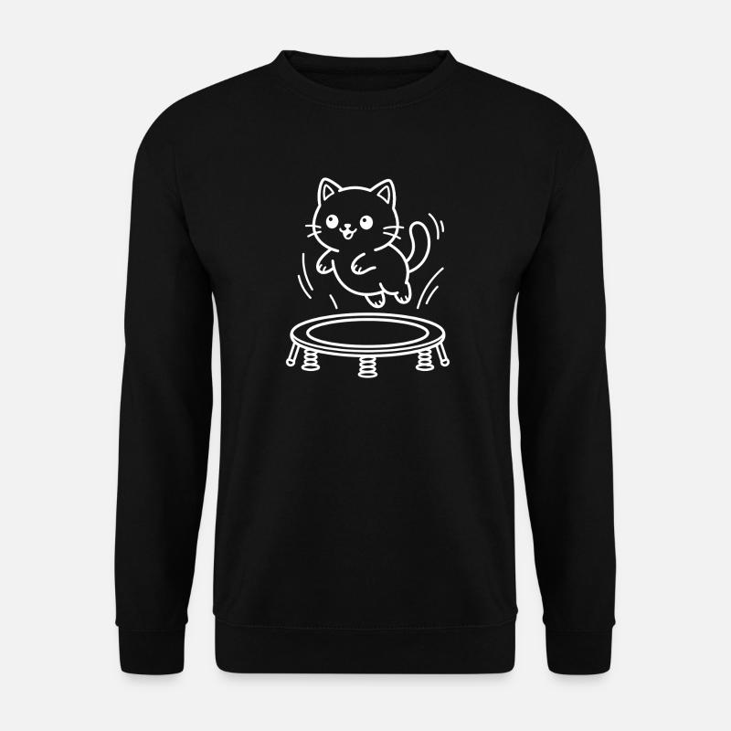 Kawaii Cats Trampoline - Unisex Sweatshirt - black