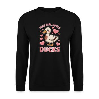 Dictions de canard Canard Cadeau drôle de canard pour tous - Sweat-shirt Unisexe - noir - Devant - Alina (178cm) & Michal (187cm)