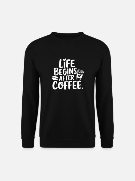 Life Begins After Coffee - Unisex Sweatshirt - black