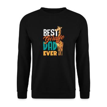 Bester Giraffen Papa Ever Vatertag - Unisex Pullover - Schwarz - Vorne - Alina (178cm) & Michal (187cm)