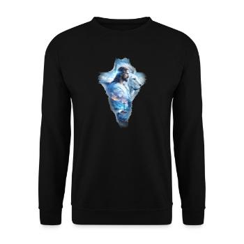 Bible chrétienne de la croix de Jésus, Lion Judah - Sweat-shirt Unisexe - noir - Devant - Alina (178cm) & Michal (187cm)