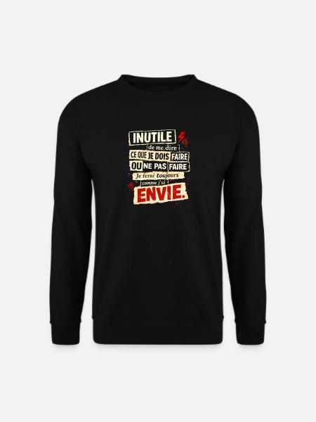 Rebellious Envy – Typographic Poster - Unisex Sweatshirt - black