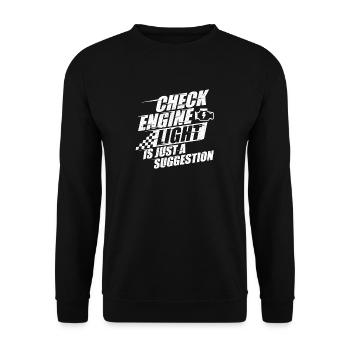 Check Engine Light Suggestion Muscle Car - Unisex Sweatshirt - black - Front - Alina (178cm) & Michal (187cm)