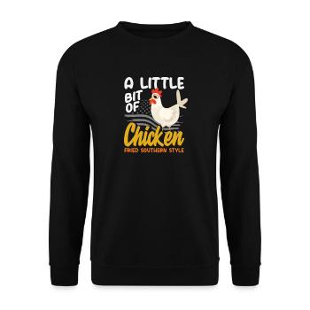 Chicken Fried Southern Style Country - Unisex Pullover - Schwarz - Vorne - Alina (178cm) & Michal (187cm)