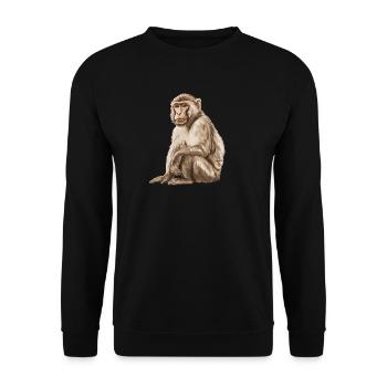Makaken Makake - Unisex Pullover - Schwarz - Vorne - Alina (178cm) & Michal (187cm)