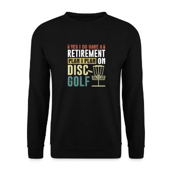Disc Golf Gifts Disc Golf - Unisex Sweatshirt - black - Front - Alina (178cm) & Michal (187cm)