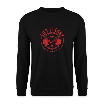 Fitness Motivation Bodybuilder Lift It Easy - Sweat-shirt Unisexe - noir - Devant - Alina (178cm) & Michal (187cm)