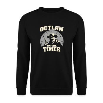 Cowboy action shooter. Cowboy action shooter - Unisex Sweatshirt - black - Front - Alina (178cm) & Michal (187cm)