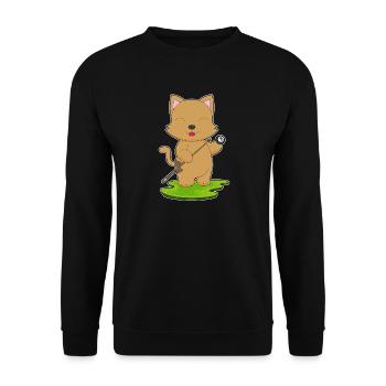 Chat Billiard Cue Sport - Sweat-shirt Unisexe - noir - Devant - Alina (178cm) & Michal (187cm)