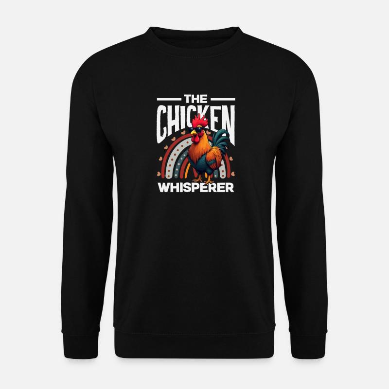 The Chicken Whisperer Cool Rooster - Unisex Sweatshirt - black