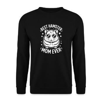 Hamster Sprüche Hamster Lustiges Hamster Geschenk  - Unisex Pullover - Schwarz - Vorne - Alina (178cm) & Michal (187cm)