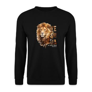 Lion of Judah Yeshua son of Yahweh Christian - Unisex Sweatshirt - black - Front - Alina (178cm) & Michal (187cm)