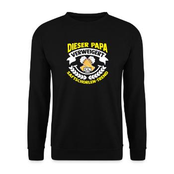 Beer Father Father's Day Dad - Unisex Sweatshirt - black - Front - Alina (178cm) & Michal (187cm)