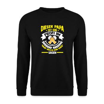 Bière, fête des pères, papa, papa - Sweat-shirt Unisexe - noir - Devant - Alina (178cm) & Michal (187cm)