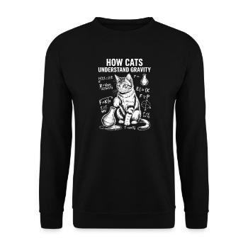 Dictions de chats de physique Blague de maths Cadeau de physique - Sweat-shirt Unisexe - noir - Devant - Alina (178cm) & Michal (187cm)