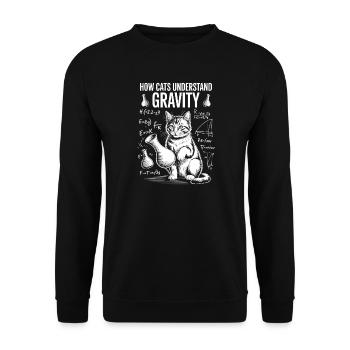 Dictions de chats de physique Blague de maths Cadeau de physique - Sweat-shirt Unisexe - noir - Devant - Alina (178cm) & Michal (187cm)