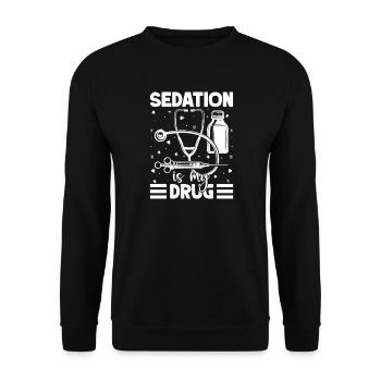 Anesthesiologist Sedation Drug Anesthesia - Unisex Sweatshirt - black - Front - Alina (178cm) & Michal (187cm)