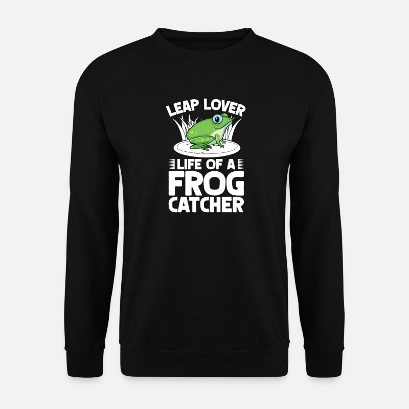 Frog Catcher Leap Lover Frog - Unisex Pullover - Schwarz