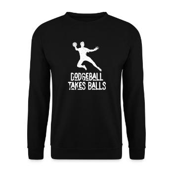 Dodgeball Takes Balls - Unisex Sweatshirt - black - Front - Alina (178cm) & Michal (187cm)