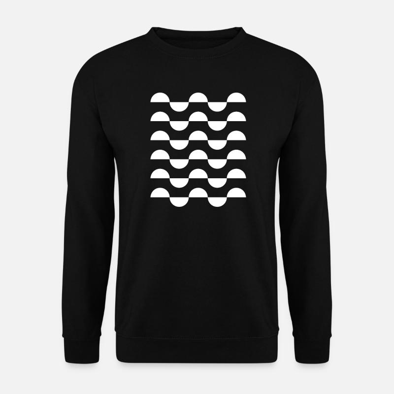 Monochrome Wellenbogenwiederholung - Unisex Pullover - Schwarz