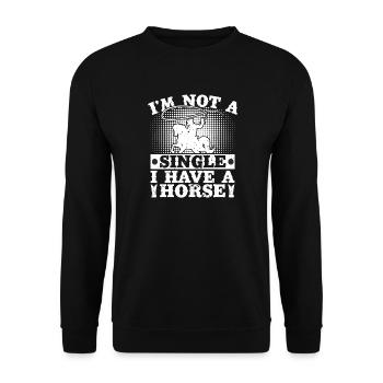 Équitation de rodéo : aucun n’a un cheval - Sweat-shirt Unisexe - noir - Devant - Alina (178cm) & Michal (187cm)