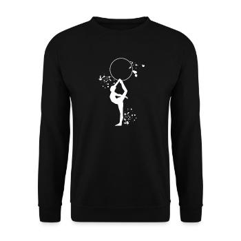 Gymnastikreifen Reifen Rhythmische Sportgymnastik - Unisex Pullover - Schwarz - Vorne - Alina (178cm) & Michal (187cm)