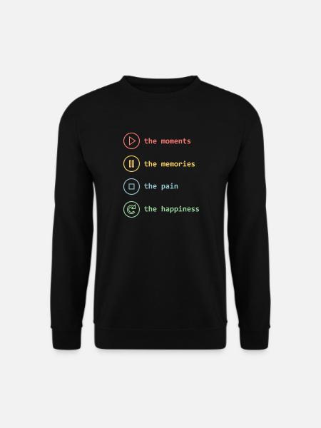 Mindfulness, Moments, Memories, Happiness - Unisex Sweatshirt - black