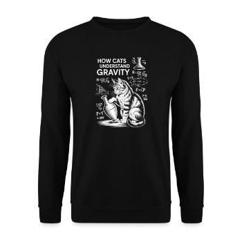 Dictions de chats de physique Blague de maths Cadeau de physique - Sweat-shirt Unisexe - noir - Devant - Alina (178cm) & Michal (187cm)