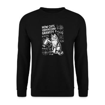 Dictions de chats de physique Blague de maths Cadeau de physique - Sweat-shirt Unisexe - noir - Devant - Alina (178cm) & Michal (187cm)
