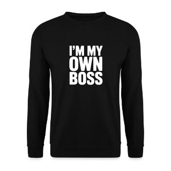 Ich bin mein Eigener - Unisex Pullover - Schwarz - Vorne - Alina (178cm) & Michal (187cm)