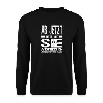Jugendweihe - Jugendweihe 2026 - Unisex Sweatshirt - black - Front - Alina (178cm) & Michal (187cm)