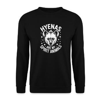 Paroles de la hyène Hyène Drôle de cadeau de hyène - Sweat-shirt Unisexe - noir - Devant - Alina (178cm) & Michal (187cm)