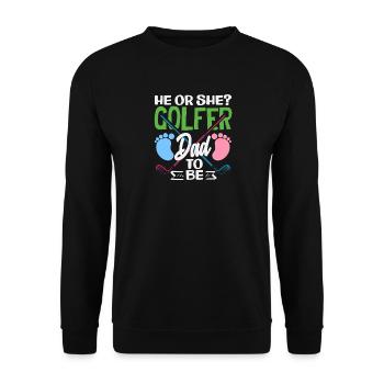 Révélation du sexe du père golfeur - Sweat-shirt Unisexe - noir - Devant - Alina (178cm) & Michal (187cm)